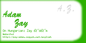 adam zay business card